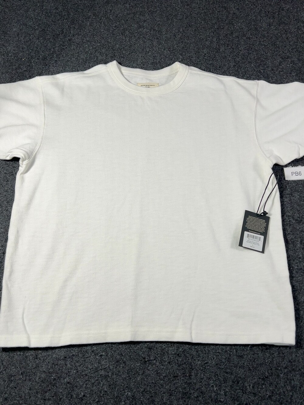 Buck Mason White Field-Spec 90s Boxy Heavy Tee Mens Sz Small NWT Msrp62 [PB6]